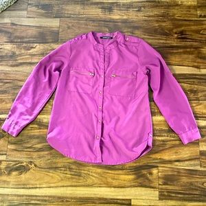 Purple Button Down Top